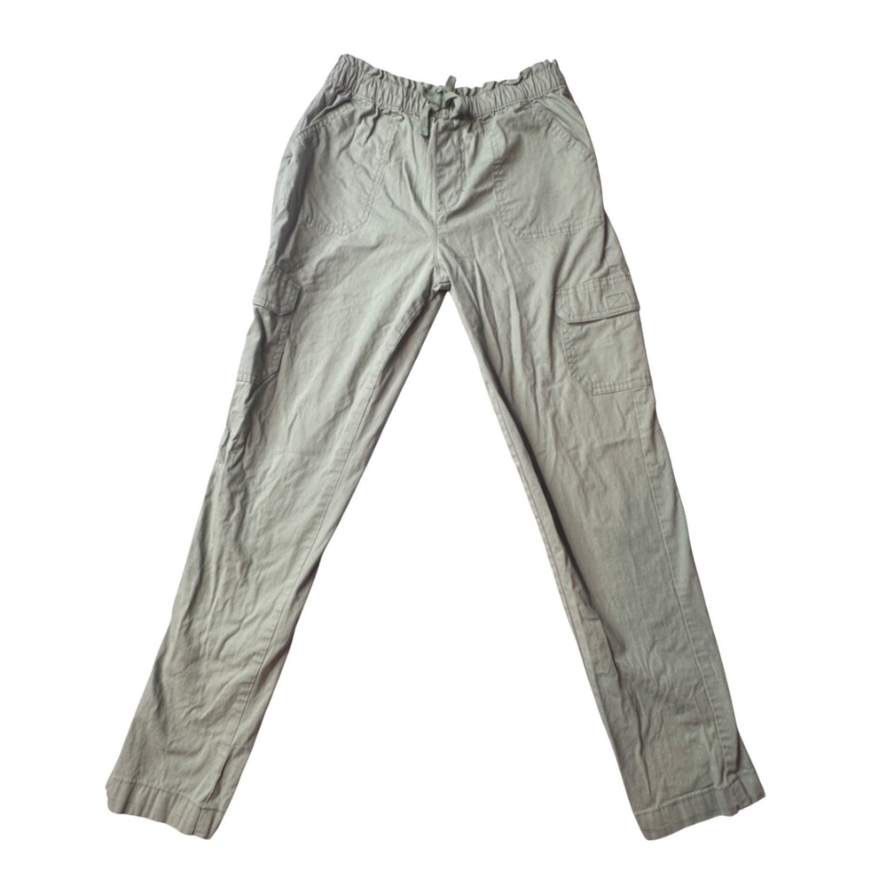 Magellan Cargo Pants Kids L 12-14 Green Flex Outdoor Elastic Waist Cotton Blend
